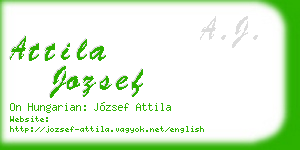 attila jozsef business card